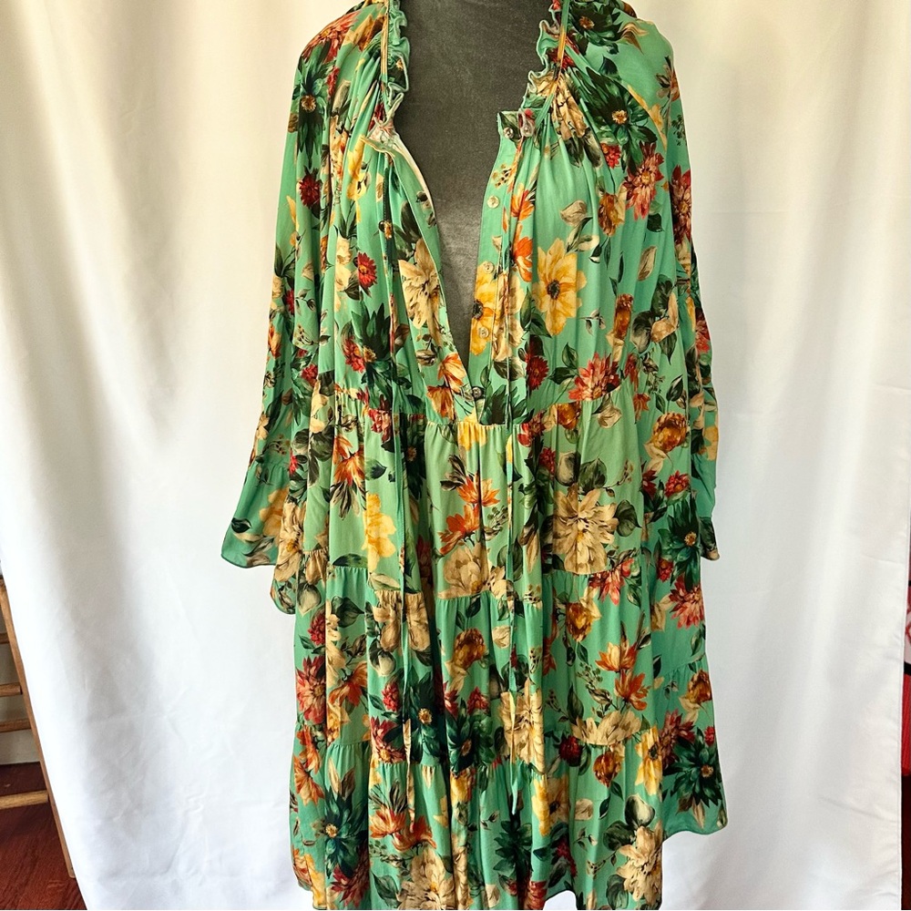 Gorgeous Vibrant New without tags genuine Johnny Was Tulum mini Dress.